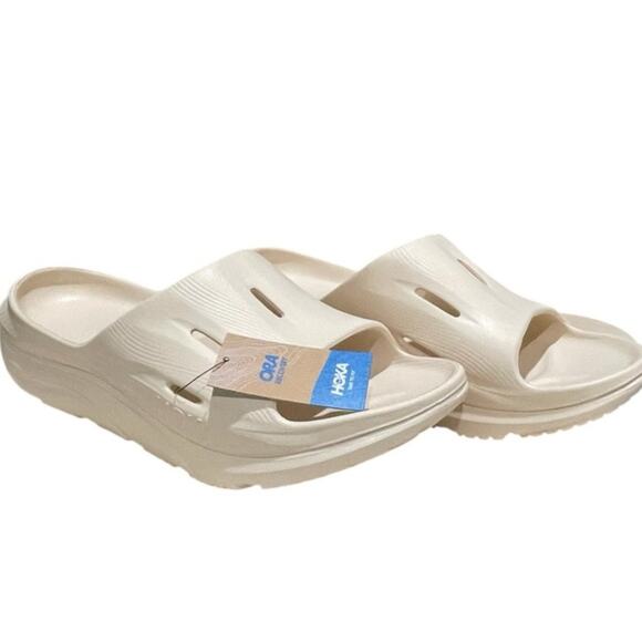 Hoka Ora Recovery Slide 3 Sandal W14 M12 Vanilla Gender Inclusive - Picture 1 of 11